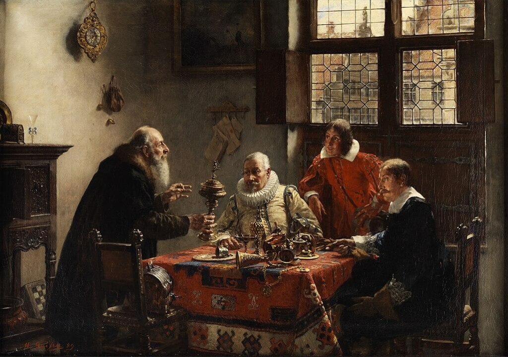 Макс Гайссер «У торговца картинами» (At the Art Dealer, 1889) | Антикмедиа